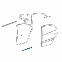 OEM 2004 Buick LeSabre Weatherstrip-Rear Side Door Lower Diagram - 25646078