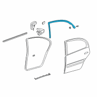 OEM 2004 Buick LeSabre Weatherstrip Asm-Rear Side Door Upper Auxiliary Diagram - 25737570