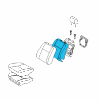 OEM Toyota Matrix Seat Back Pad Diagram - 71501-01010