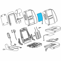 OEM 2006 Chevrolet Monte Carlo Heater Asm, Passenger Seat Back Cushion Diagram - 19124379