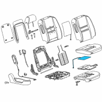 OEM 2007 Chevrolet Monte Carlo Heater Asm, Passenger Seat Cushion Diagram - 19124378