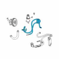 OEM Jeep Liberty Hose Assembly-Power Steering Pressure And Return Diagram - 52129342AF