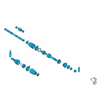 OEM 1999 Nissan Altima Shaft Assy-Front Drive, LH Diagram - 39101-9E105