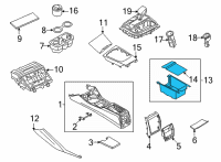 OEM 2022 BMW 230i ODDMENTS TRAY, CENTER ARMRES Diagram - 51-16-6-806-852