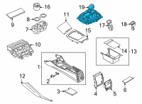 OEM 2020 BMW Z4 CONTROL PANEL CENTER CONSOLE Diagram - 61-31-5-A32-B88