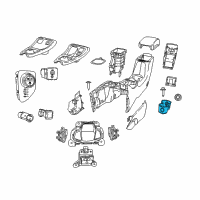 OEM Jeep Console-Cup Holder Diagram - 6WJ69DX9AB