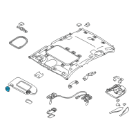 OEM 2017 Infiniti QX60 HOLDER SUNVISOR Diagram - 96409-9DM0B