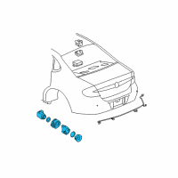 OEM Buick LaCrosse Back Up Sensor Diagram - 89047027