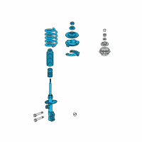 OEM Honda Fit Damper Assembly, Left Front Diagram - 51620-TK6-A61