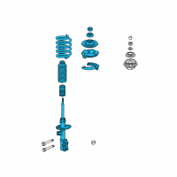 OEM 2010 Honda Fit Shock Absorber Assembly, Right Front Diagram - 51610-TK6-A02