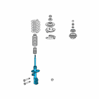 OEM Honda Fit Shock Absorber Unit, Right Front Diagram - 51611-TK6-A11