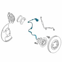 OEM 2005 Chevrolet Colorado Front Speed Sensor Diagram - 19368665