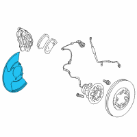 OEM 2005 Chevrolet Colorado Shield, Front Brake Diagram - 19303438