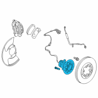 OEM 2010 GMC Canyon Wheel Hub, Front Diagram - 25832144