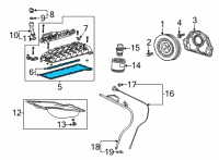 OEM 2022 Cadillac Escalade Valve Cover Gasket Set Diagram - 55502647