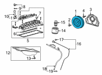 OEM Cadillac Pulley Diagram - 55512109