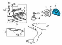 OEM 2022 Cadillac Escalade Front Cover Diagram - 55509254