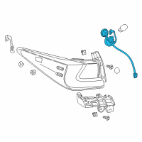 OEM 2020 Lexus RC350 Socket & Wire, RR Co Diagram - 81565-24220