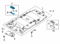 OEM Nissan Rogue Lamp Assembly-Room Diagram - 26410-6RA0A