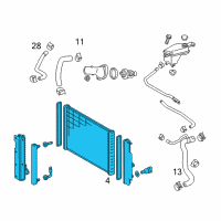 OEM 2014 Scion tC Radiator Assembly Diagram - 16400-36180