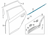 OEM Hyundai Ioniq 5 W/STRIP ASSY-RR DR BELT O/S LH Diagram - 83210-GI010