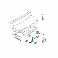 OEM 2008 BMW 528i Bowden Cable, Emergency Unlocking Diagram - 51-24-7-201-606