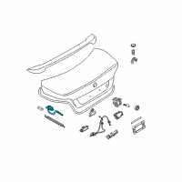 OEM 2008 BMW 528i Left Trunk Lid Hinge Diagram - 41-62-7-111-387