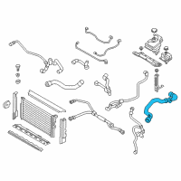 OEM 2017 BMW 330e Feed Coolant Hose Diagram - 17-12-8-616-143