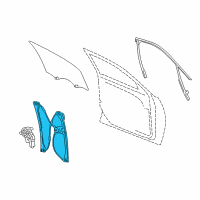 OEM 2011 Buick Regal Window Regulator Diagram - 13290262