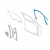 OEM 2016 Buick Regal Run Weatherstrip Diagram - 22892534