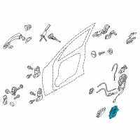 OEM 2016 Hyundai Equus Actuator Assembly-Front Power Door Latch, LH Diagram - 81330-3N000