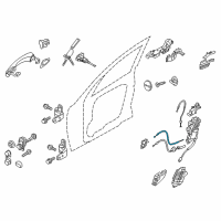 OEM 2016 Kia K900 Cable Assembly-Front Door Outside Diagram - 813813T000