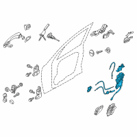 OEM 2017 Kia K900 Front Door Latch Assembly, Left Diagram - 813103T120