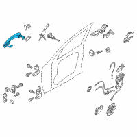 OEM Kia K900 Door Outside Handle Assembly, Right Diagram - 826613T100ABP