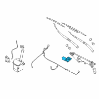 OEM Kia Sedona Windshield Wiper Motor Assembly Diagram - 981104D000