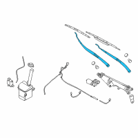 OEM 2008 Hyundai Entourage Windshield Wiper Arm Assembly(Driver) Diagram - 98310-4D000