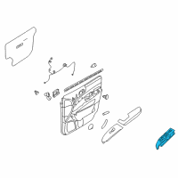 OEM 2008 Kia Sedona Power Window Main Switch Assembly Diagram - 935704D000CS