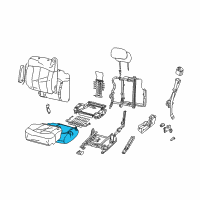 OEM 2001 Chevrolet Suburban 1500 Seat Cushion Pad Diagram - 12473404