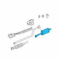 OEM 2002 Chrysler PT Cruiser Exhaust Muffler Diagram - 5278503AH