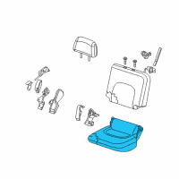 OEM 2009 Nissan Frontier Cushion Rear Seat LH Diagram - 88350-ZP10A