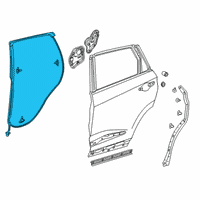 OEM Acura RDX Weatherstrip, Rear Right Door Diagram - 72810-TJB-A01