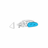 OEM 2001 Hyundai Sonata Mirror & Holder Assembly-Outside Rear Vi Diagram - 87607-38100