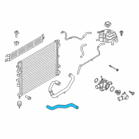 OEM Ford Edge Upper Hose Diagram - F2GZ-8260-E