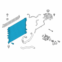 OEM 2017 Lincoln MKX Radiator Diagram - F2GZ-8005-F