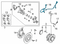 OEM 2022 Kia Sorento Cable Assembly-ABSEXT, L Diagram - 58950P4100