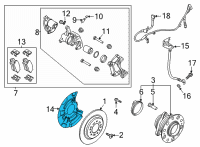 OEM 2021 Kia Sorento Cover-Dust Rr, RH Diagram - 58245P2700