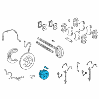 OEM 2017 Lexus LS460 Front Axle Hub Sub-Assembly, Left Diagram - 43550-50062