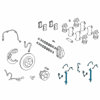 OEM 2011 Lexus LS460 Fitting Kit, Disc Brake, Front Diagram - 04947-50130