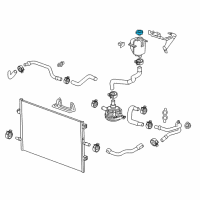 OEM 2022 Cadillac Escalade Auxiliary Reservoir Cap Diagram - 13599209