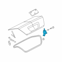 OEM Mercury Montego Lock Assembly Diagram - 5G1Z-5443200-AA